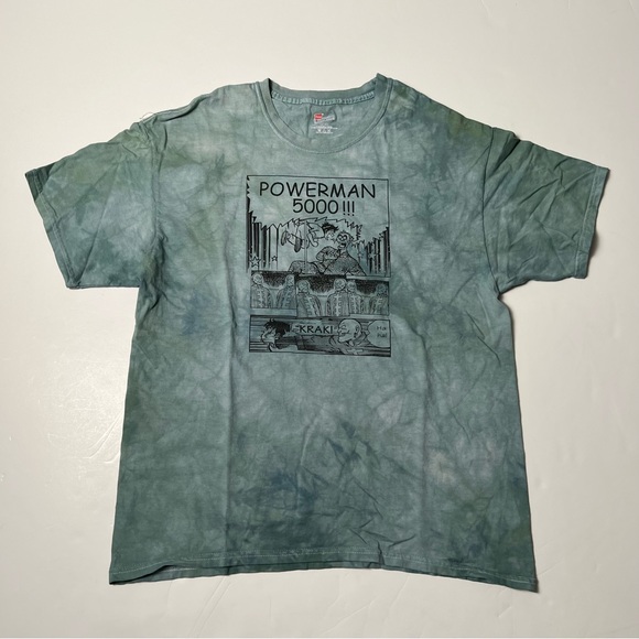 009 - VINTAGE 00s POWERMAN 5000 ROCK AND ROLL INDIE PUNK METAL BAND T SHIRT